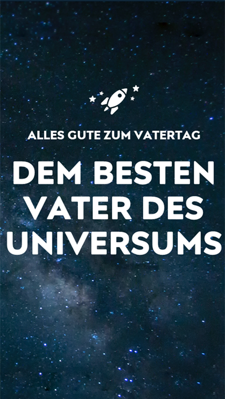 Vatertagskarten mit Weltraummotiven Vatertagskarten mit Weltraummotiven