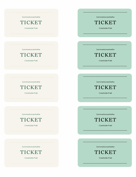 Tickets für eine Veranstaltung