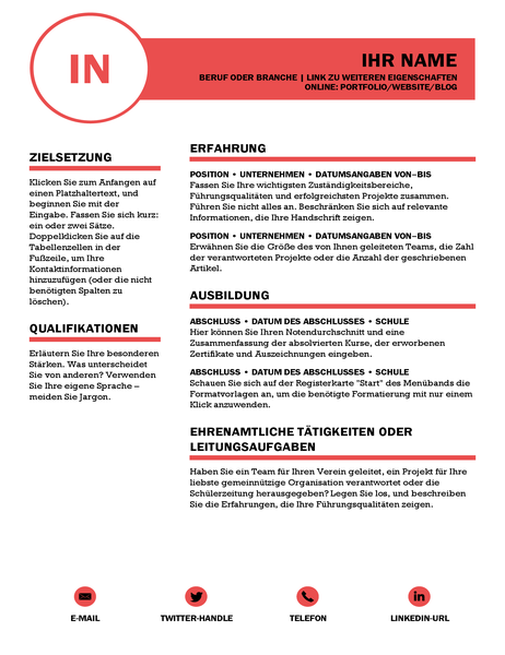 Professioneller Lebenslauf, gestaltet von MOO Professioneller Lebenslauf, gestaltet von MOO