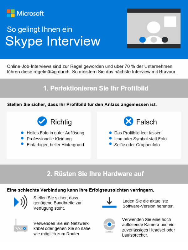 So gelingt Ihnen ein Skype-Interview