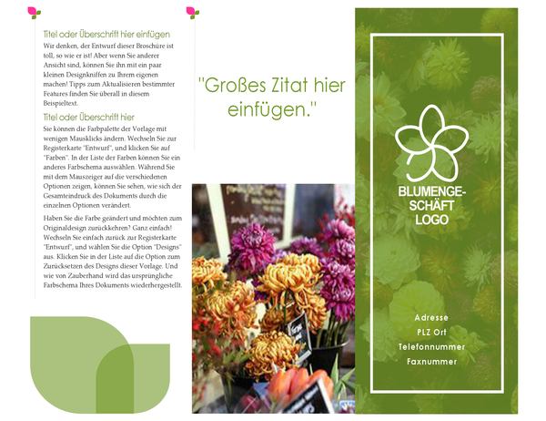 Floristenbroschüre Floristenbroschüre