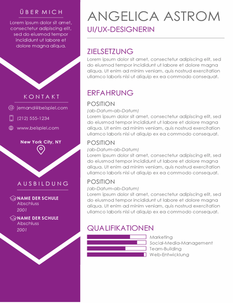 Cv Lebenslauf Curriculum Vitae