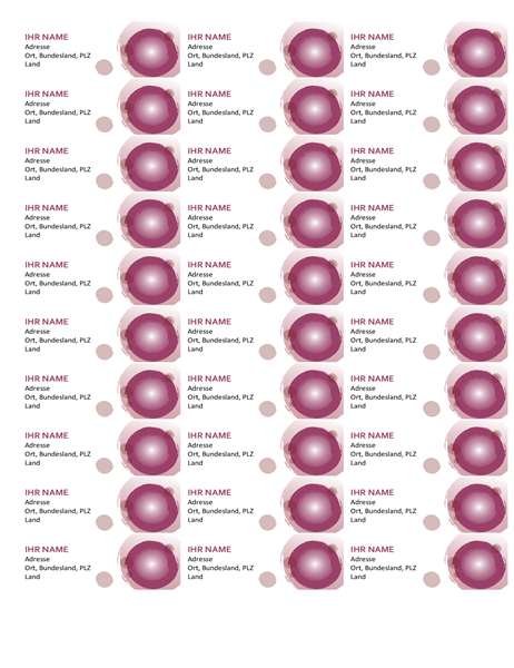 Rose Suite Etiketten (30 pro Seite) Rose Suite Etiketten (30 pro Seite)