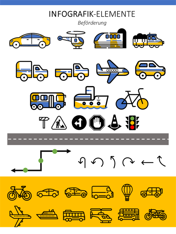 Infographische Elemente Transportmittel Infographische Elemente Transportmittel