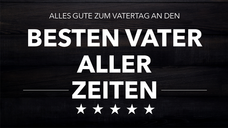 Typografische Vatertagskarten Typografische Vatertagskarten