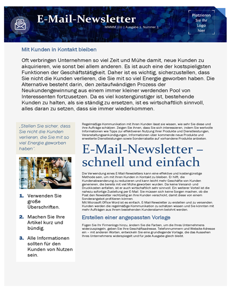 Vorlage für E-Mail-Marketing für Kleinunternehmen Vorlage für E-Mail-Marketing für Kleinunternehmen