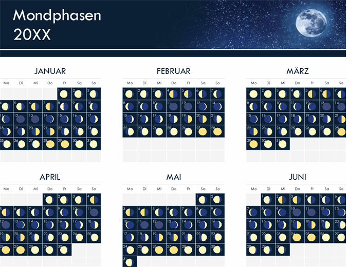 Phasen des Mondkalenders