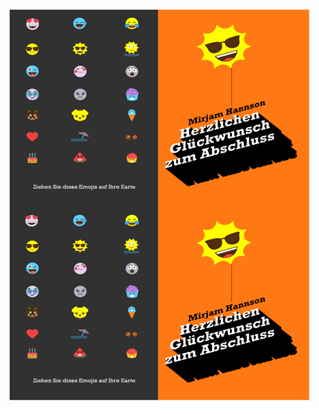 Abschlusskarte „Emoji“