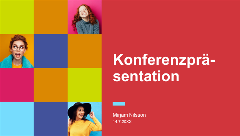 Farbige Konferenzpräsentation Farbige Konferenzpräsentation