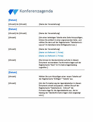 Konferenzagenda