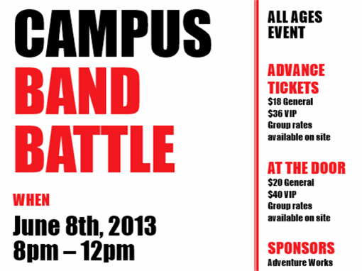 Student flyer (red and black)