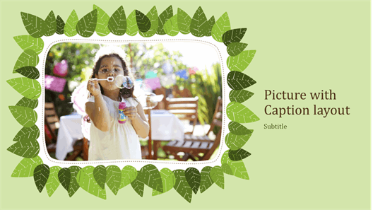 Family photo album (green leaf nature design)
