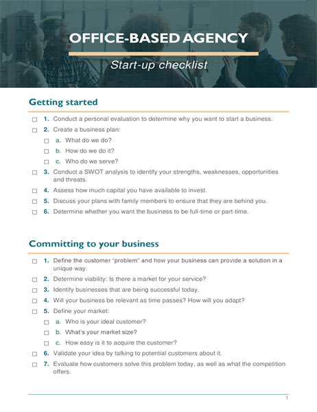 Small Business Start up Checklist