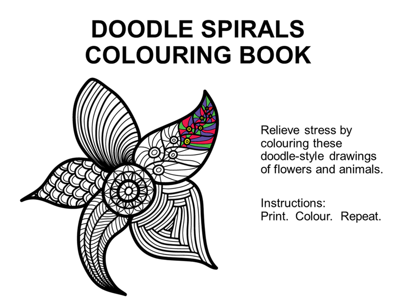 Doodle spirals colouring book Doodle spirals colouring book