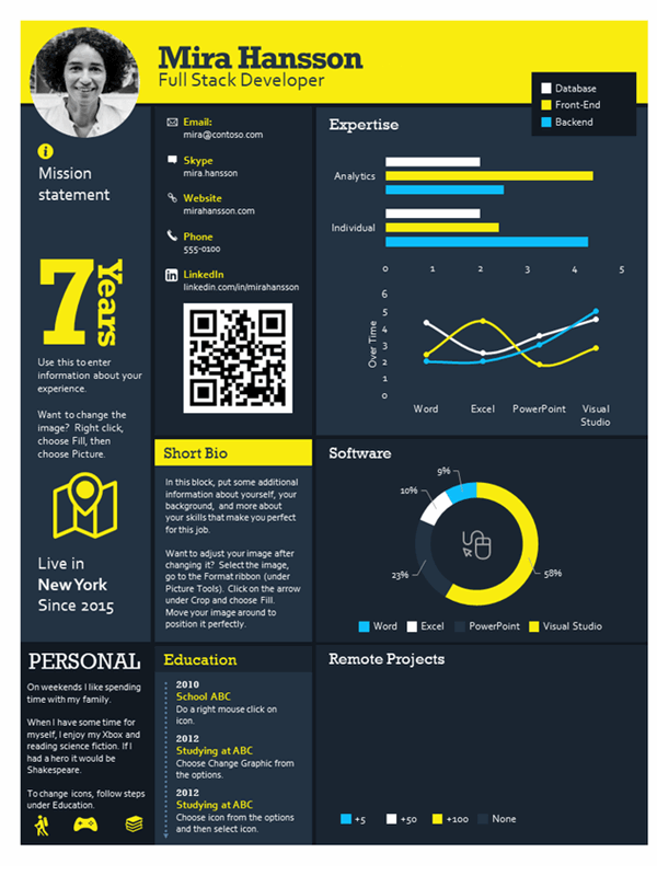 Tech infographic resume