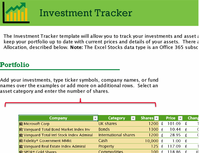 Investment tracker