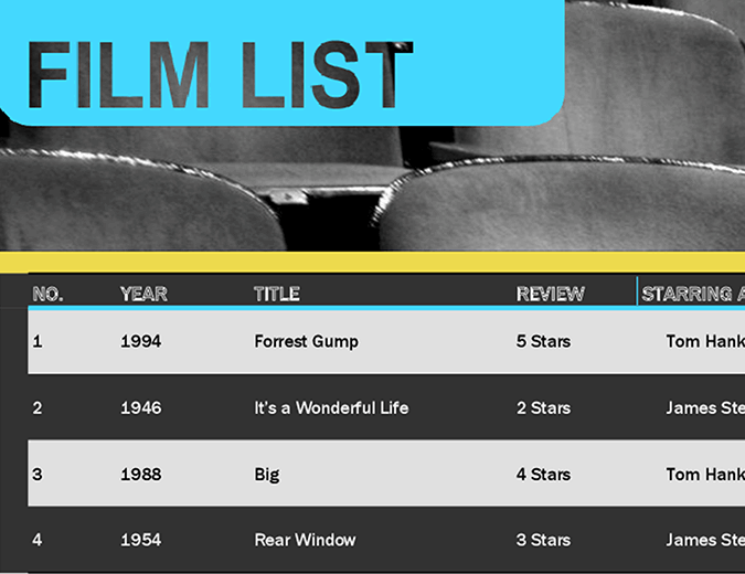 Film list