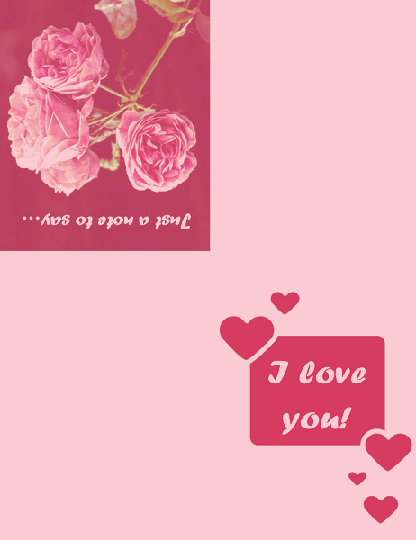 Romance card (quarter-fold) Romance card (quarter-fold)