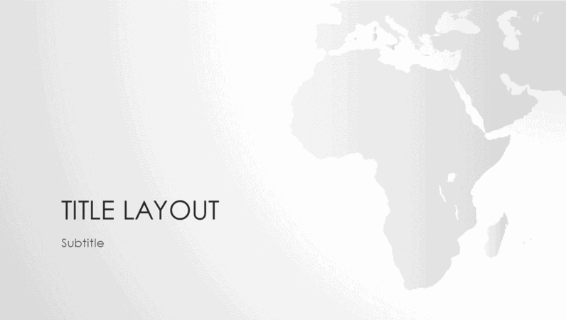 World maps series, African continent presentation (widescreen)