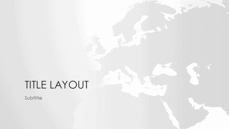 World maps series, European continent presentation (widescreen)