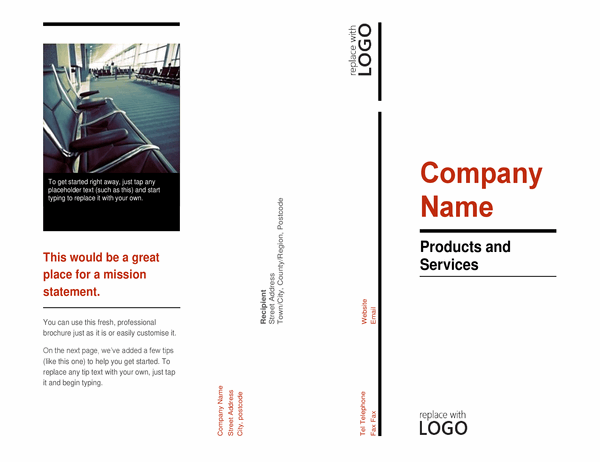 Tri-fold brochure (Red and Black design)