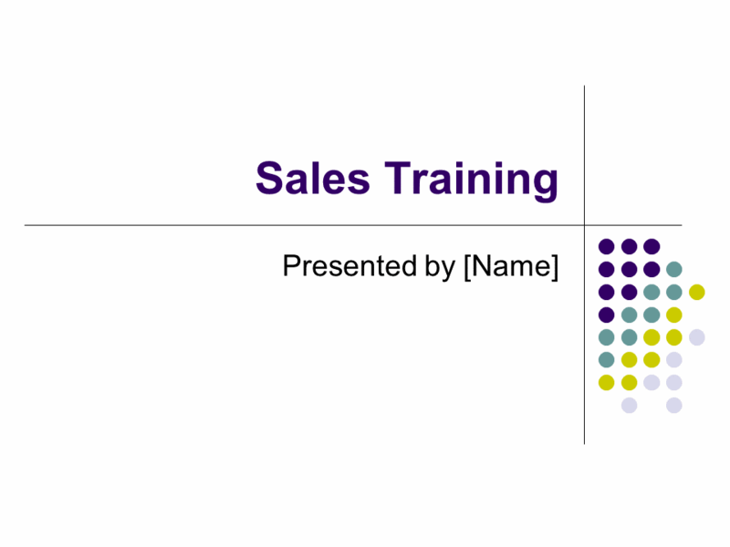 Sales training slides