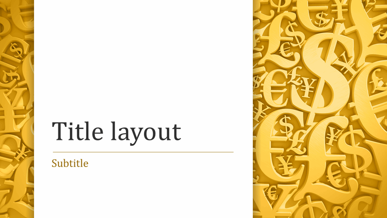 Currency symbols presentation (widescreen) Currency symbols presentation (widescreen)
