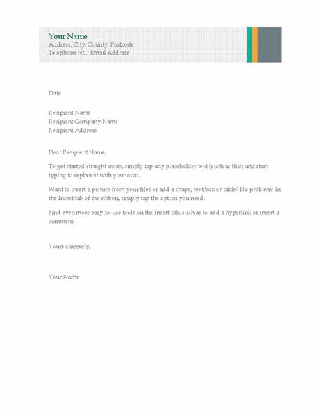 Business letter (Sales Stripes design)