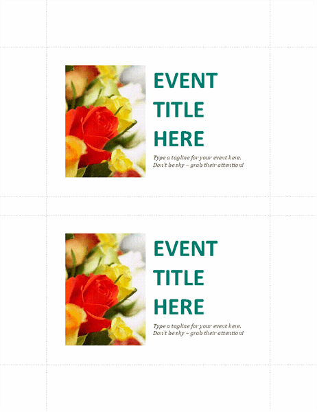 Business event postcards (2 per page)