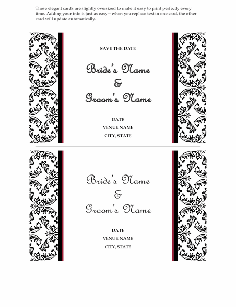 Wedding "Save the date" card (black-and-white wedding design)
