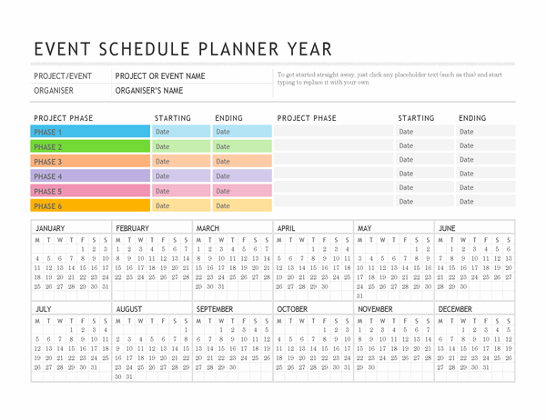 event planner template