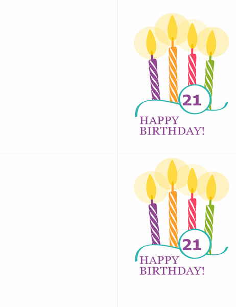 Milestone birthday cards (2 per page, for Avery 8315)