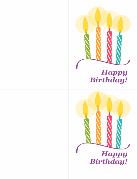 Birthday cards (2 per page) 