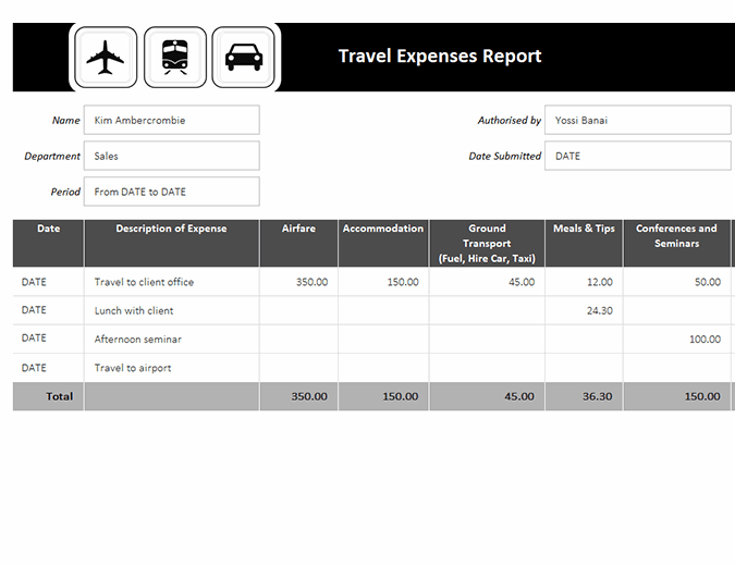 Travel expense report
