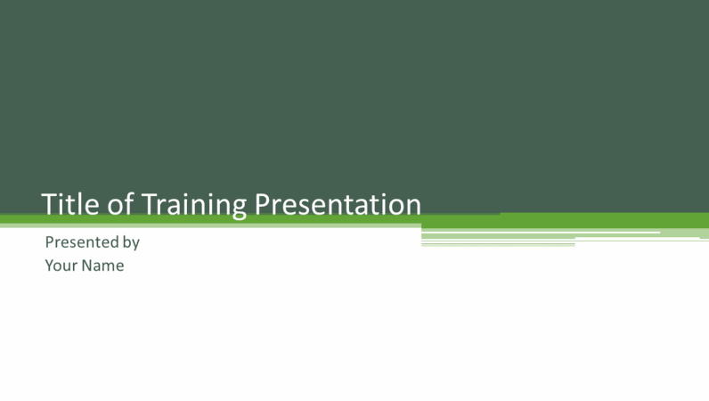 Training presentation Training presentation