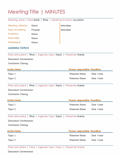 Meeting Minutes Simple