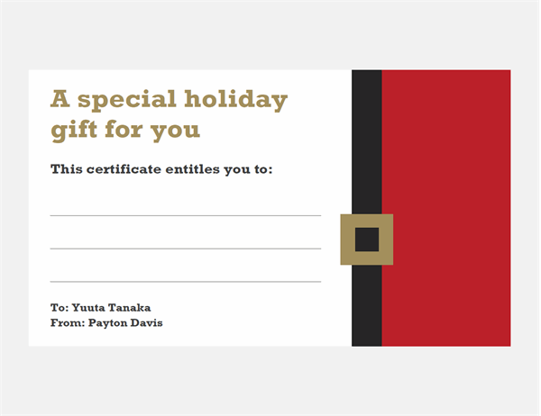 discounts on holiday gift certificates
