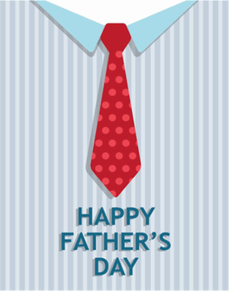 Tie Father's Day card (quarter-fold)