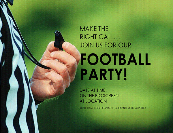 Football party flyer Football party flyer