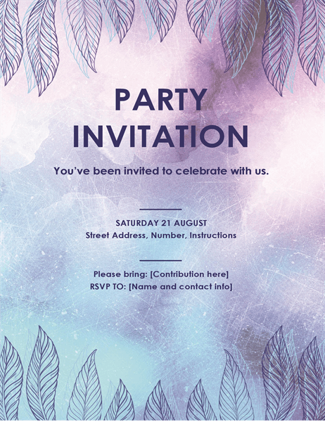 Party invitation flyer
