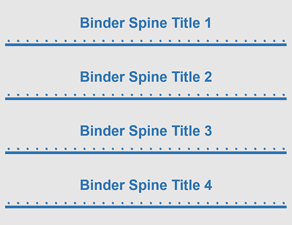 2" binder spine inserts (4 per page)