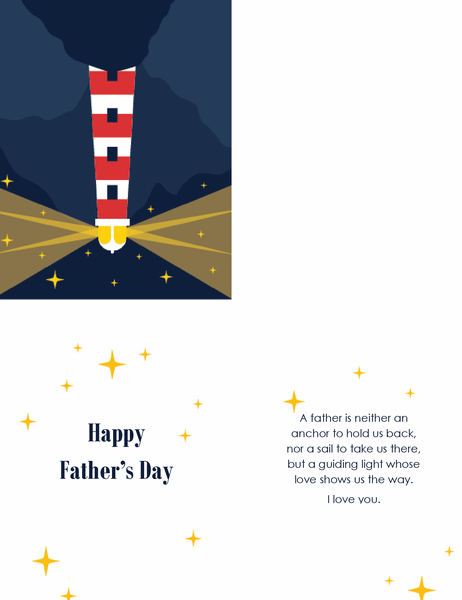Father’s Day card (from wife, quarter-fold)
