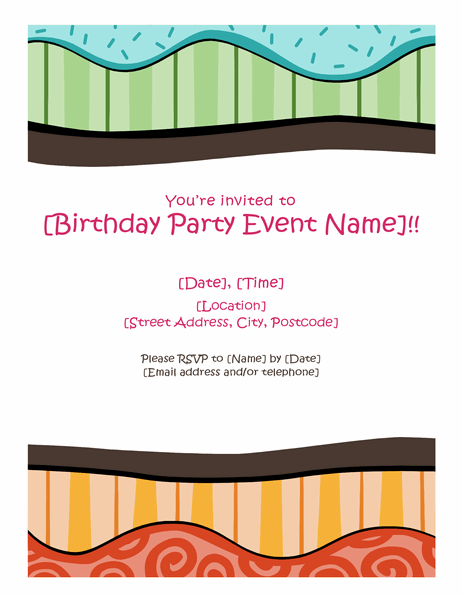 Birthday flyer (Bright design)