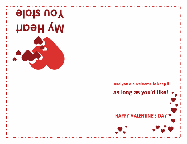 Valentine’s Day card (heart design, quarter-fold) Valentine’s Day card (heart design, quarter-fold)