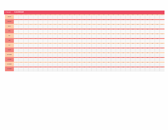 12-month basic calendar (any year)