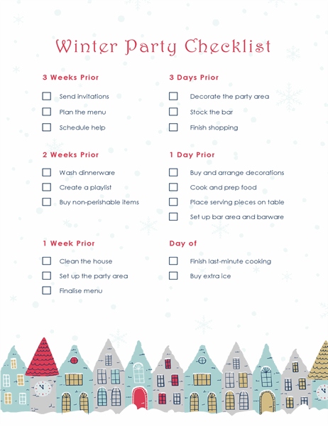 Winter holiday party checklist