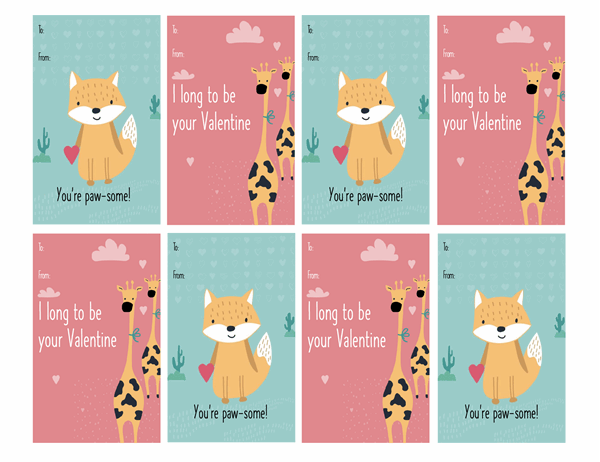 Children's Valentine's Day cards Children's Valentine's Day cards