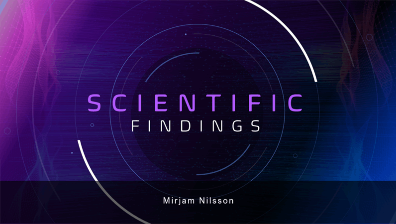 Scientific findings presentation Scientific findings presentation
