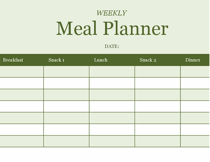 Weekly Meal planner