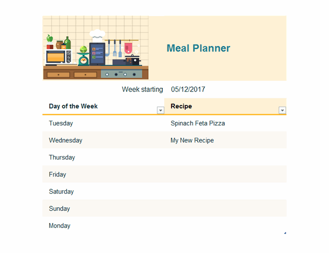 Weekly Meal Planner 